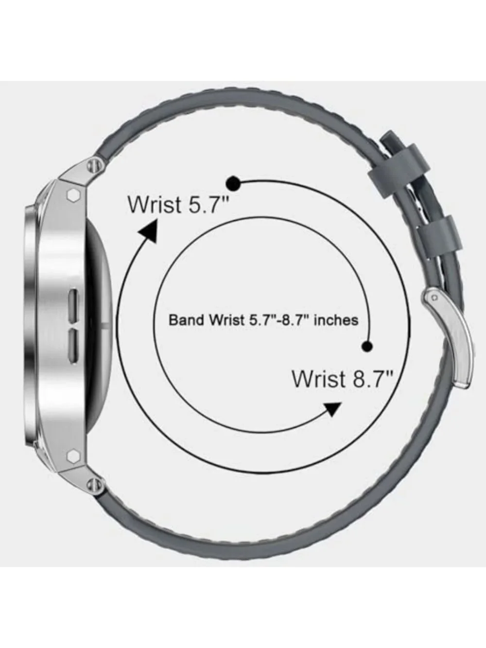 Stylish Leather Bands with Stainless Steel Case for 45mm Smartwatch - Perfect
